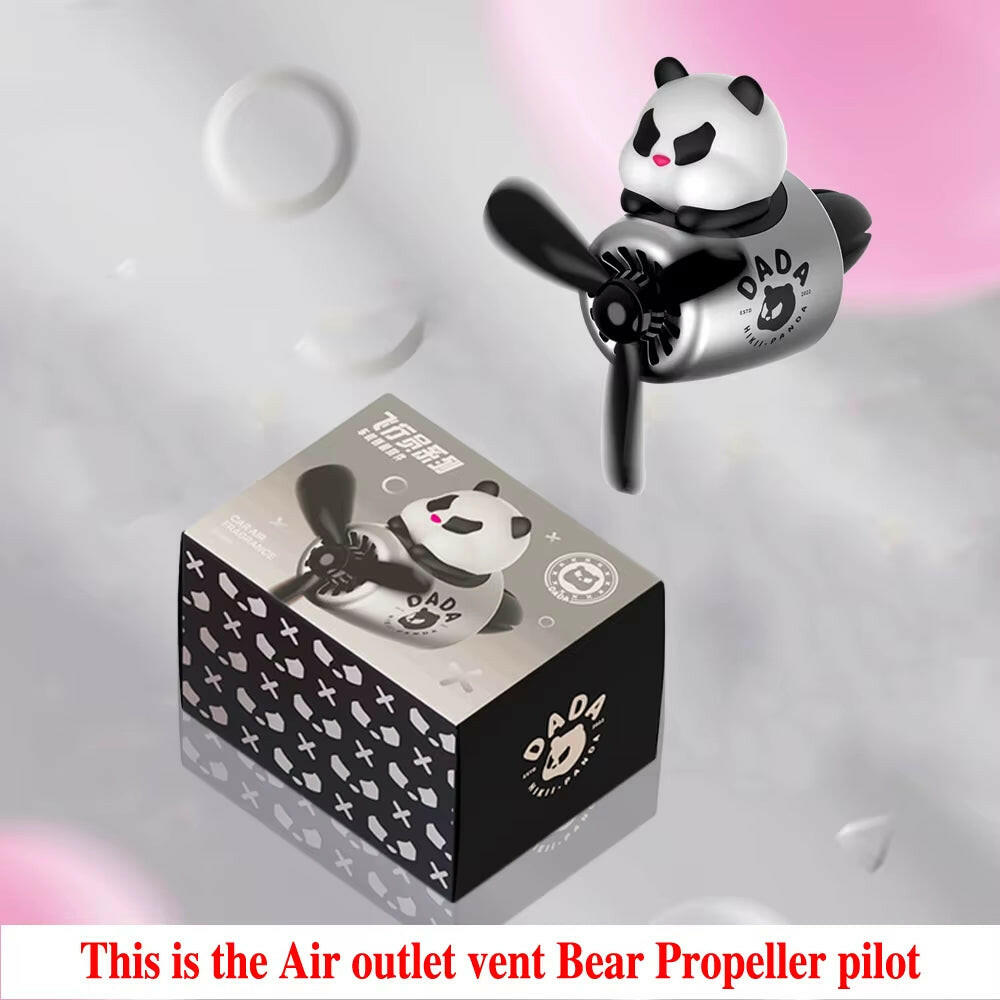 72 KM Teddy Bear Car Air Freshener Bear Pilot Auto Interior Accessories Air Outlet Propeller Fragrance Bulldog Perfume Diffuser.